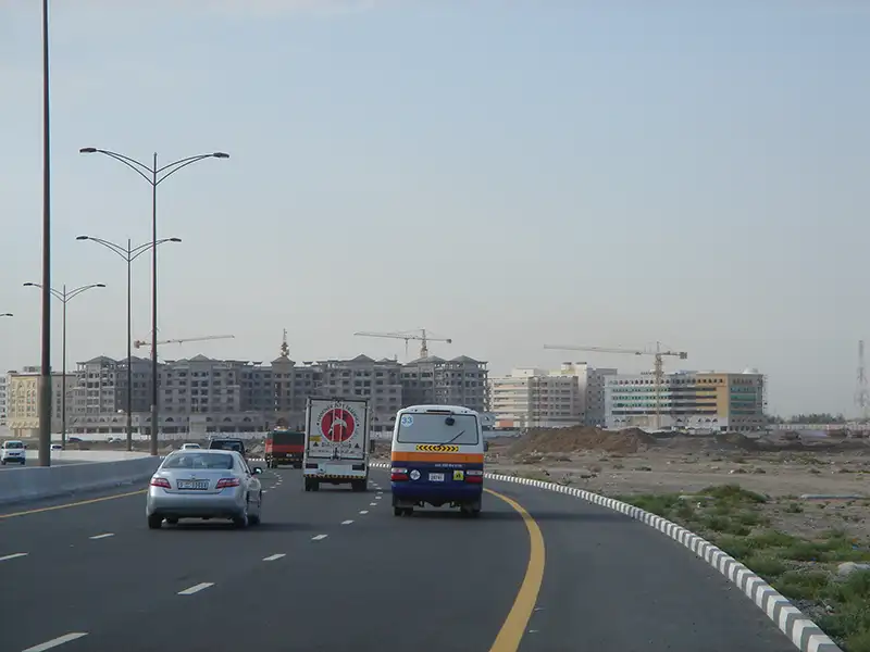 Highway on refilled area